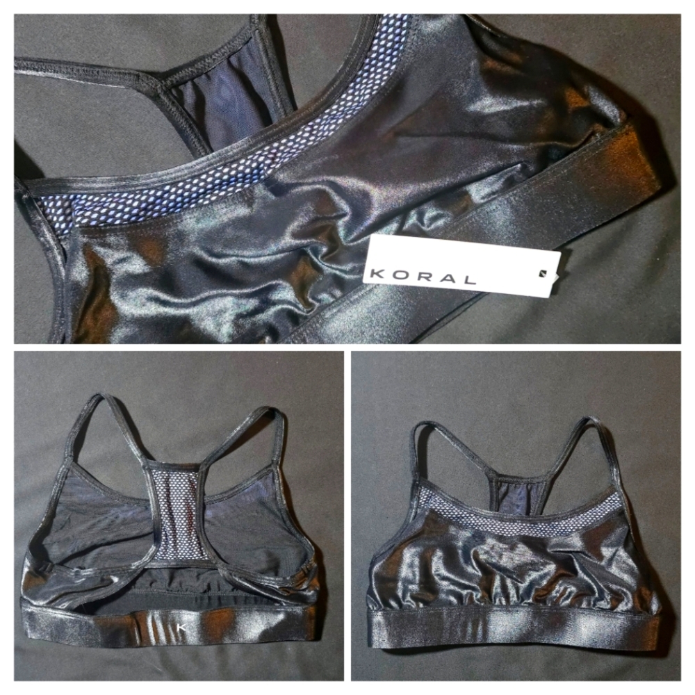 Koral Black And Blue Sports Bra